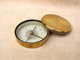 Victorian brass cased explorers style pocket  compass by Francis Barker & Son